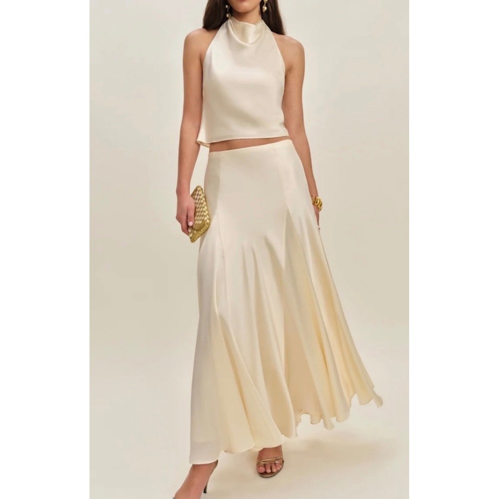 Reformation Sera Silk Two Piece Set Brand New - Picture 3 of 9